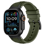 Dây đồng hồ silicone ba lớp giáp, dành cho Apple Watch 49mm / 46mm / 45mm / 44mm, dành cho Apple Watch 42mm / 41mm / 40mm / 38mm