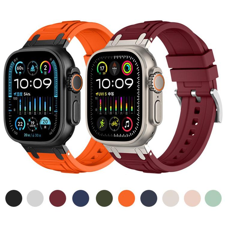 Dây đồng hồ silicone ba lớp giáp, dành cho Apple Watch 49mm / 46mm / 45mm / 44mm, dành cho Apple Watch 42mm / 41mm / 40mm / 38mm