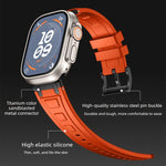 Dây đồng hồ silicone ba lớp giáp, dành cho Apple Watch 49mm / 46mm / 45mm / 44mm, dành cho Apple Watch 42mm / 41mm / 40mm / 38mm