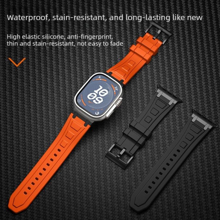 Dây đồng hồ silicone ba lớp giáp, dành cho Apple Watch 49mm / 46mm / 45mm / 44mm, dành cho Apple Watch 42mm / 41mm / 40mm / 38mm