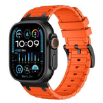 Dây đồng hồ silicone họa tiết hình chữ I gia cố, dành cho Apple Watch 49mm / 46mm / 45mm / 44mm, cho Apple Watch 42mm / 41mm / 40mm / 38mm
