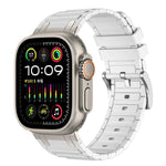 Dây đồng hồ silicone họa tiết hình chữ I gia cố, dành cho Apple Watch 49mm / 46mm / 45mm / 44mm, cho Apple Watch 42mm / 41mm / 40mm / 38mm