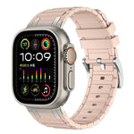 Dây đồng hồ silicone họa tiết hình chữ I gia cố, dành cho Apple Watch 49mm / 46mm / 45mm / 44mm, cho Apple Watch 42mm / 41mm / 40mm / 38mm