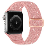 Dây đồng hồ nylon co giãn lấp lánh, dành cho Apple Watch 49mm / 46mm / 45mm / 44mm, dành cho Apple Watch 42mm / 41mm / 40mm / 38mm