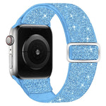 Dây đồng hồ nylon co giãn lấp lánh, dành cho Apple Watch 49mm / 46mm / 45mm / 44mm, dành cho Apple Watch 42mm / 41mm / 40mm / 38mm