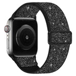 Dây đồng hồ nylon co giãn lấp lánh, dành cho Apple Watch 49mm / 46mm / 45mm / 44mm, dành cho Apple Watch 42mm / 41mm / 40mm / 38mm