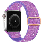 Dây đồng hồ nylon co giãn lấp lánh, dành cho Apple Watch 49mm / 46mm / 45mm / 44mm, dành cho Apple Watch 42mm / 41mm / 40mm / 38mm