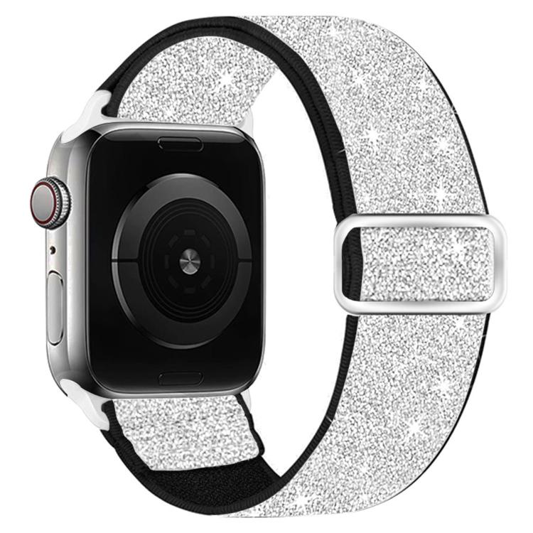 Dây đồng hồ nylon co giãn lấp lánh, dành cho Apple Watch 49mm / 46mm / 45mm / 44mm, dành cho Apple Watch 42mm / 41mm / 40mm / 38mm