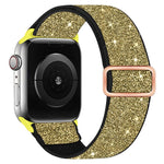 Dây đồng hồ nylon co giãn lấp lánh, dành cho Apple Watch 49mm / 46mm / 45mm / 44mm, dành cho Apple Watch 42mm / 41mm / 40mm / 38mm