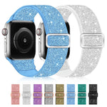 Dây đồng hồ nylon co giãn lấp lánh, dành cho Apple Watch 49mm / 46mm / 45mm / 44mm, dành cho Apple Watch 42mm / 41mm / 40mm / 38mm