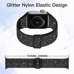 Dây đồng hồ nylon co giãn lấp lánh, dành cho Apple Watch 49mm / 46mm / 45mm / 44mm, dành cho Apple Watch 42mm / 41mm / 40mm / 38mm