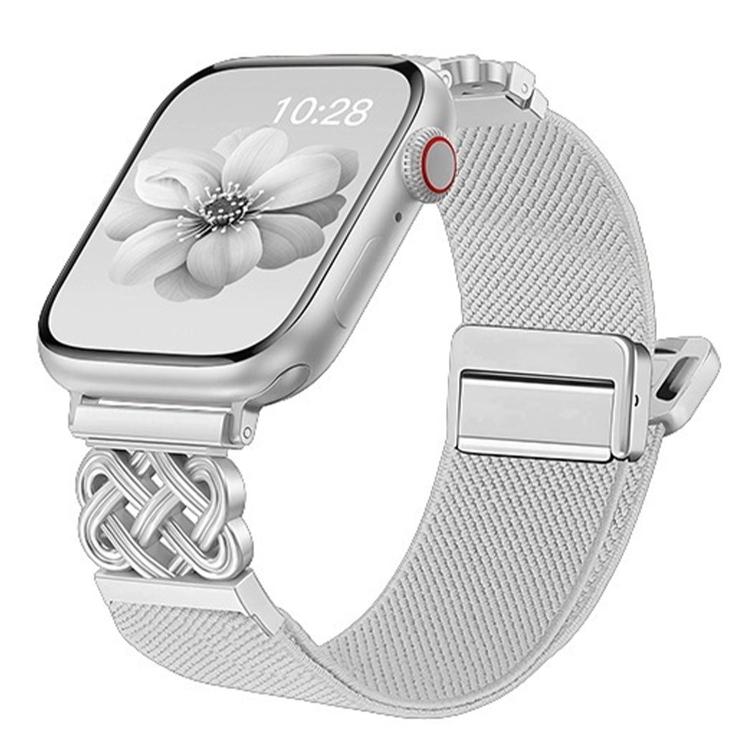 Dây đồng hồ nylon dệt chéo khóa nam châm nút thắt Trung Quốc, dành cho Apple Watch 49mm / 46mm / 45mm / 44mm, dành cho Apple Watch 42mm / 41mm / 40mm / 38mm