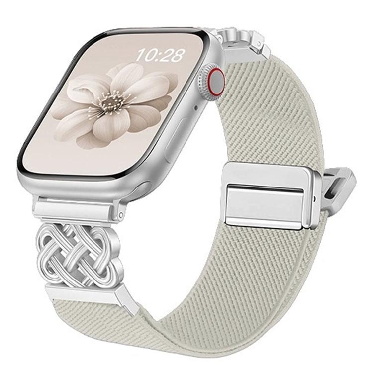 Dây đồng hồ nylon dệt chéo khóa nam châm nút thắt Trung Quốc, dành cho Apple Watch 49mm / 46mm / 45mm / 44mm, dành cho Apple Watch 42mm / 41mm / 40mm / 38mm