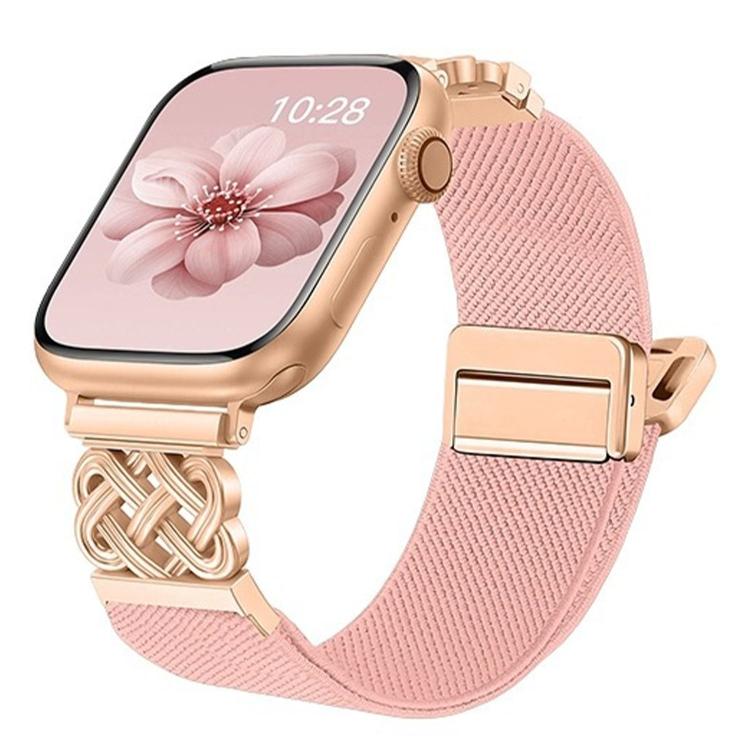 Dây đồng hồ nylon dệt chéo khóa nam châm nút thắt Trung Quốc, dành cho Apple Watch 49mm / 46mm / 45mm / 44mm, dành cho Apple Watch 42mm / 41mm / 40mm / 38mm