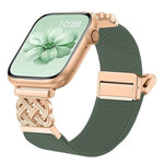 Dây đồng hồ nylon dệt chéo khóa nam châm nút thắt Trung Quốc, dành cho Apple Watch 49mm / 46mm / 45mm / 44mm, dành cho Apple Watch 42mm / 41mm / 40mm / 38mm