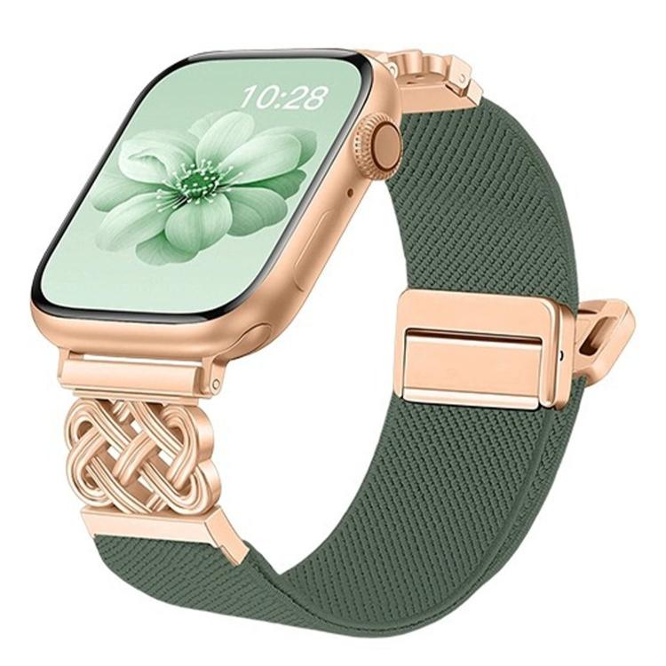 Dây đồng hồ nylon dệt chéo khóa nam châm nút thắt Trung Quốc, dành cho Apple Watch 49mm / 46mm / 45mm / 44mm, dành cho Apple Watch 42mm / 41mm / 40mm / 38mm