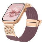 Dây đồng hồ nylon dệt chéo khóa nam châm nút thắt Trung Quốc, dành cho Apple Watch 49mm / 46mm / 45mm / 44mm, dành cho Apple Watch 42mm / 41mm / 40mm / 38mm
