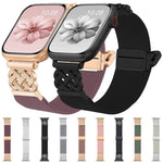 Dây đồng hồ nylon dệt chéo khóa nam châm nút thắt Trung Quốc, dành cho Apple Watch 49mm / 46mm / 45mm / 44mm, dành cho Apple Watch 42mm / 41mm / 40mm / 38mm
