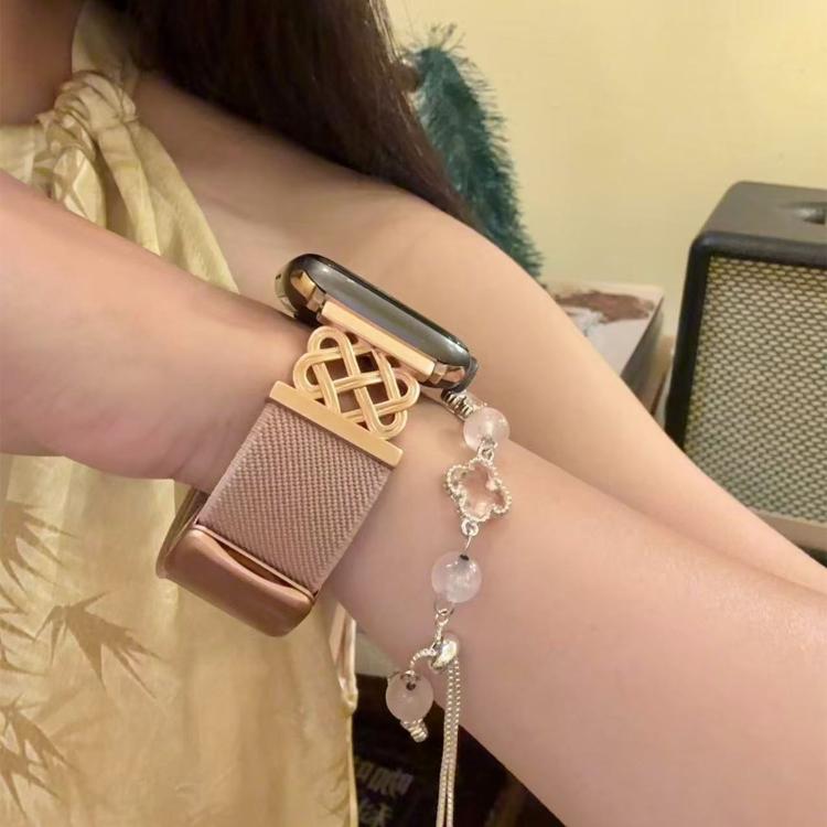 Dây đồng hồ nylon dệt chéo khóa nam châm nút thắt Trung Quốc, dành cho Apple Watch 49mm / 46mm / 45mm / 44mm, dành cho Apple Watch 42mm / 41mm / 40mm / 38mm