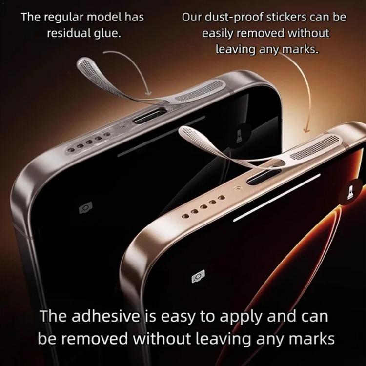 Bộ 5 nắp chống bụi loa tích hợp kim loại mật độ cao, dành cho iPhone 17 Pro Max, dành cho iPhone 17 Pro