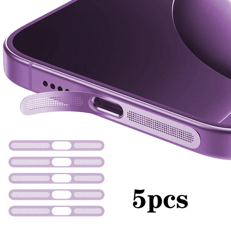 Bộ 5 nắp chống bụi loa tích hợp kim loại mật độ cao, dành cho iPhone 17