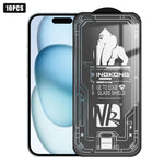 10pcs 3D Large Arc Edge Electroplated Explosion-Proof Scratch-Resistant Full-Screen HD Tempered Glass Film, For iPhone 17 Pro Max, For iPhone 17 Pro, For iPhone 17, For iPhone Air, For iPhone 16 Pro Max, For iPhone 16 Pro, For iPhone 16