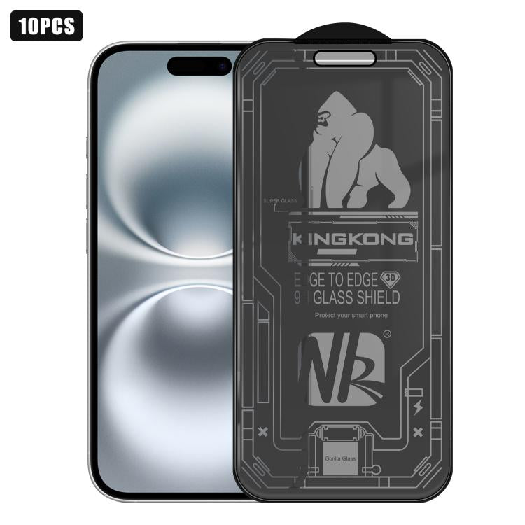 10pcs 3D Large Arc Edge Electroplated Explosion-Proof Scratch-Resistant Full-Screen 360 Privacy Tempered Glass Film, For iPhone 17 Pro Max, For iPhone 17 Pro, For iPhone 17, For iPhone Air, For iPhone 16 Pro Max, For iPhone 16 Pro, For iPhone 16