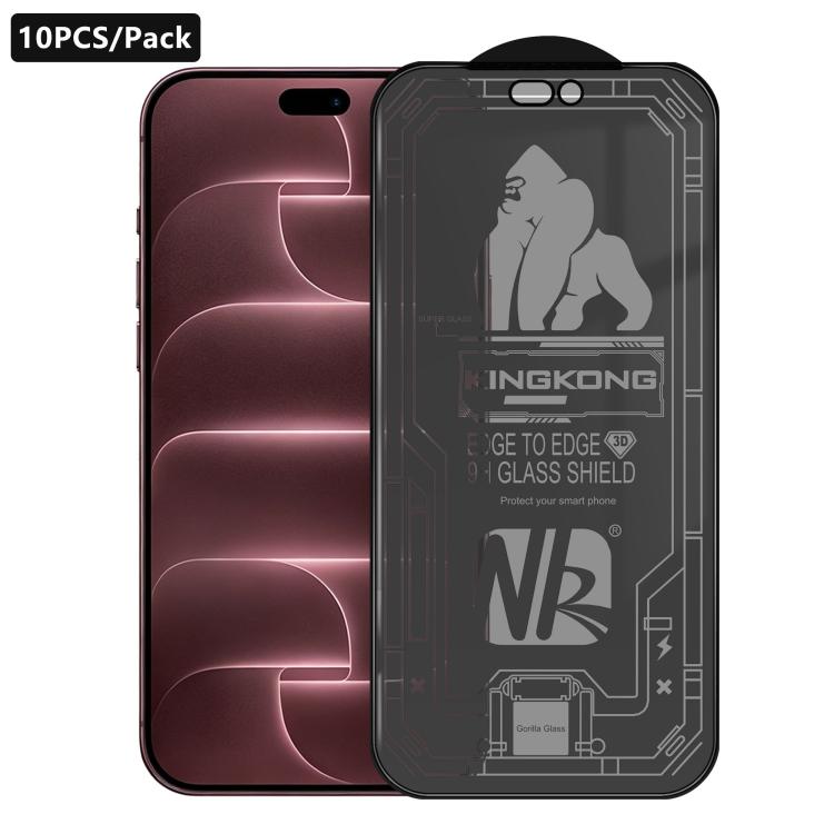 10 PCS/Pack 3D Large Arc Edge Electroplated Full-Screen 360 Privacy Tempered Glass Film, For iPhone 18 Pro, For iPhone 18 Pro Max, For iPhone 17 Pro Max, For iPhone 17 Pro, For iPhone 17, For iPhone Air, For iPhone 16 Pro Max, For iPhone 16 Pro        ...