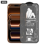 10pcs 3D Large Arc Edge Electroplated Explosion-Proof Scratch-Resistant Full-Screen Frosted HD Tempered Glass Film, For iPhone 17 Pro Max, For iPhone 17 Pro, For iPhone 17, For iPhone Air, For iPhone 16 Pro Max, For iPhone 16 Pro, For iPhone 16