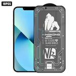 10pcs 3D Large Arc Edge Electroplated Explosion-Proof Scratch-Resistant Full-Screen Frosted HD Tempered Glass Film, For iPhone 17 Pro Max, For iPhone 17 Pro, For iPhone 17, For iPhone Air, For iPhone 16 Pro Max, For iPhone 16 Pro, For iPhone 16
