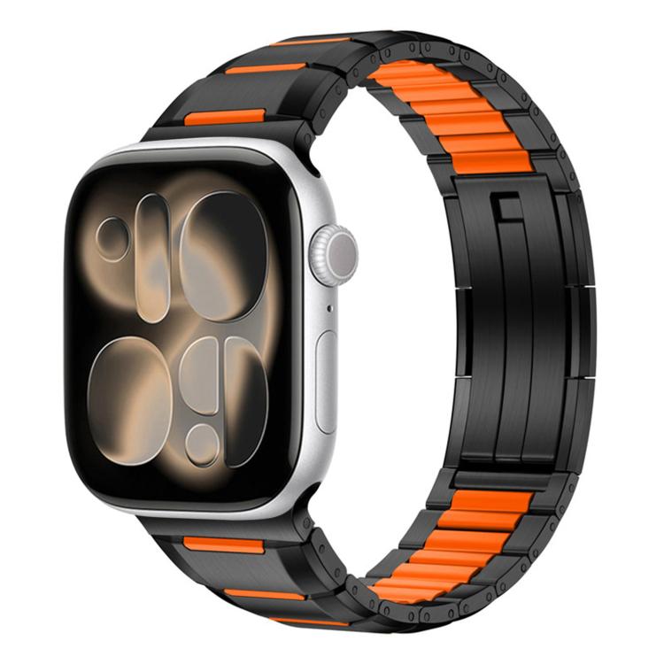 Dây đồng hồ thép không gỉ đính cao su nhiều mặt, dành cho Apple Watch 46mm / 49mm / 45mm / 44mm, dành cho Apple Watch 42mm / 41mm / 40mm / 38mm