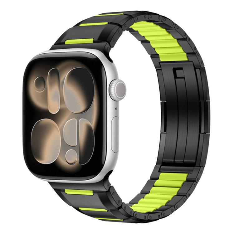 Dây đồng hồ thép không gỉ đính cao su nhiều mặt, dành cho Apple Watch 46mm / 49mm / 45mm / 44mm, dành cho Apple Watch 42mm / 41mm / 40mm / 38mm