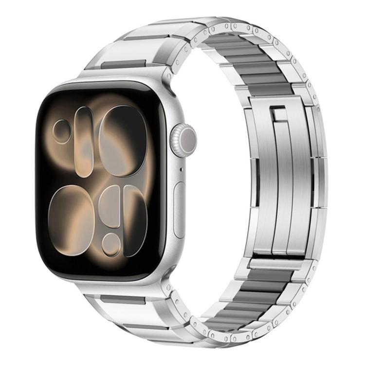 Dây đồng hồ thép không gỉ đính cao su nhiều mặt, dành cho Apple Watch 46mm / 49mm / 45mm / 44mm, dành cho Apple Watch 42mm / 41mm / 40mm / 38mm