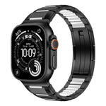 Dây đồng hồ thép không gỉ đính cao su nhiều mặt, dành cho Apple Watch 46mm / 49mm / 45mm / 44mm, dành cho Apple Watch 42mm / 41mm / 40mm / 38mm
