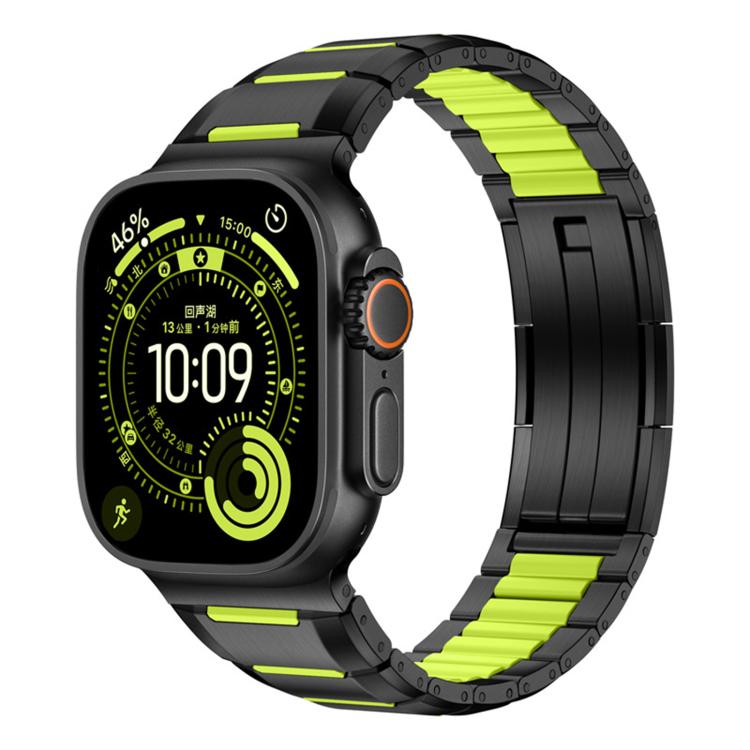Dây đồng hồ thép không gỉ đính cao su nhiều mặt, dành cho Apple Watch 46mm / 49mm / 45mm / 44mm, dành cho Apple Watch 42mm / 41mm / 40mm / 38mm