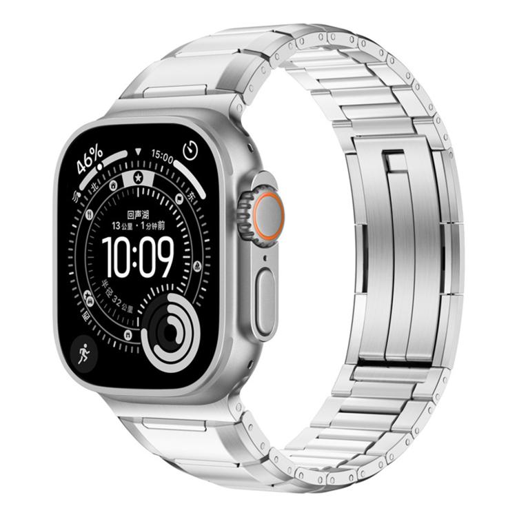 Dây đồng hồ thép không gỉ đính cao su nhiều mặt, dành cho Apple Watch 46mm / 49mm / 45mm / 44mm, dành cho Apple Watch 42mm / 41mm / 40mm / 38mm