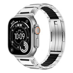 Dây đồng hồ thép không gỉ đính cao su nhiều mặt, dành cho Apple Watch 46mm / 49mm / 45mm / 44mm, dành cho Apple Watch 42mm / 41mm / 40mm / 38mm