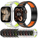 Dây đồng hồ thép không gỉ đính cao su nhiều mặt, dành cho Apple Watch 46mm / 49mm / 45mm / 44mm, dành cho Apple Watch 42mm / 41mm / 40mm / 38mm