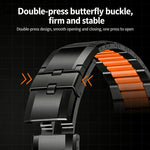 Dây đồng hồ thép không gỉ đính cao su nhiều mặt, dành cho Apple Watch 46mm / 49mm / 45mm / 44mm, dành cho Apple Watch 42mm / 41mm / 40mm / 38mm