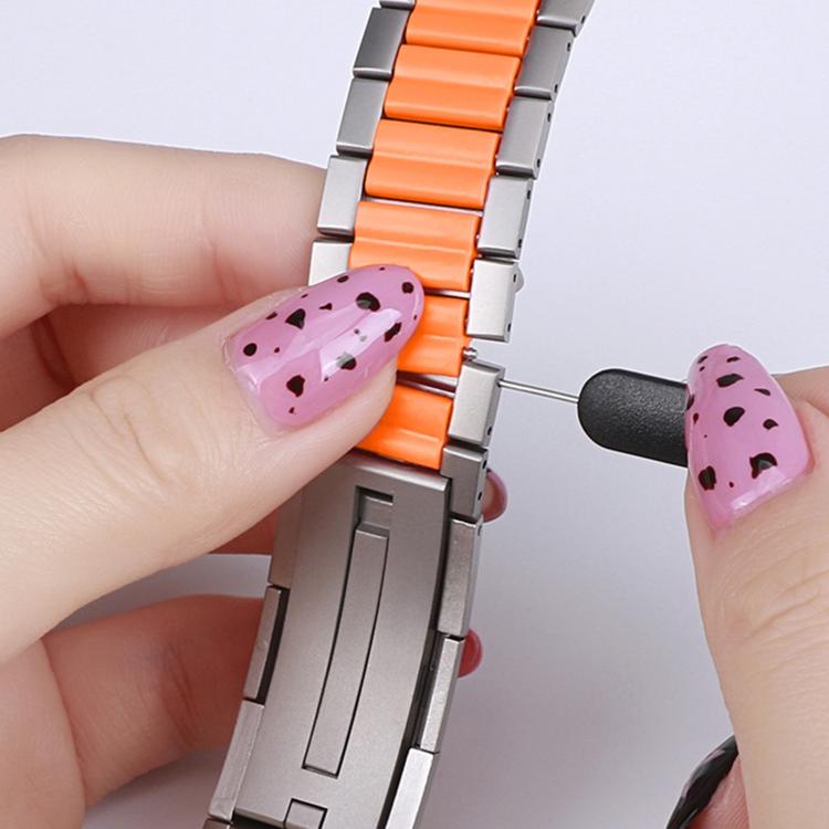Dây đồng hồ thép không gỉ đính cao su nhiều mặt, dành cho Apple Watch 46mm / 49mm / 45mm / 44mm, dành cho Apple Watch 42mm / 41mm / 40mm / 38mm