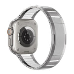 Dây đồng hồ thép không gỉ cong hai tông màu khóa bên, dành cho Apple Watch 49mm / 46mm / 45mm / 44mm, dành cho Apple Watch 42mm / 41mm / 40mm / 38mm