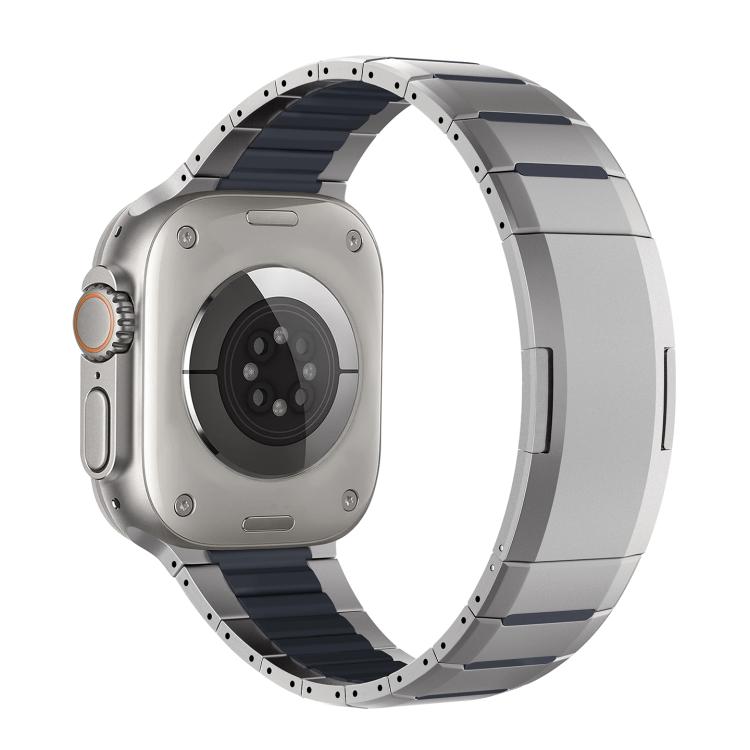 Dây đồng hồ thép không gỉ cong hai tông màu khóa bên, dành cho Apple Watch 49mm / 46mm / 45mm / 44mm, dành cho Apple Watch 42mm / 41mm / 40mm / 38mm