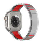 Dây đồng hồ thép không gỉ cong hai tông màu khóa bên, dành cho Apple Watch 49mm / 46mm / 45mm / 44mm, dành cho Apple Watch 42mm / 41mm / 40mm / 38mm