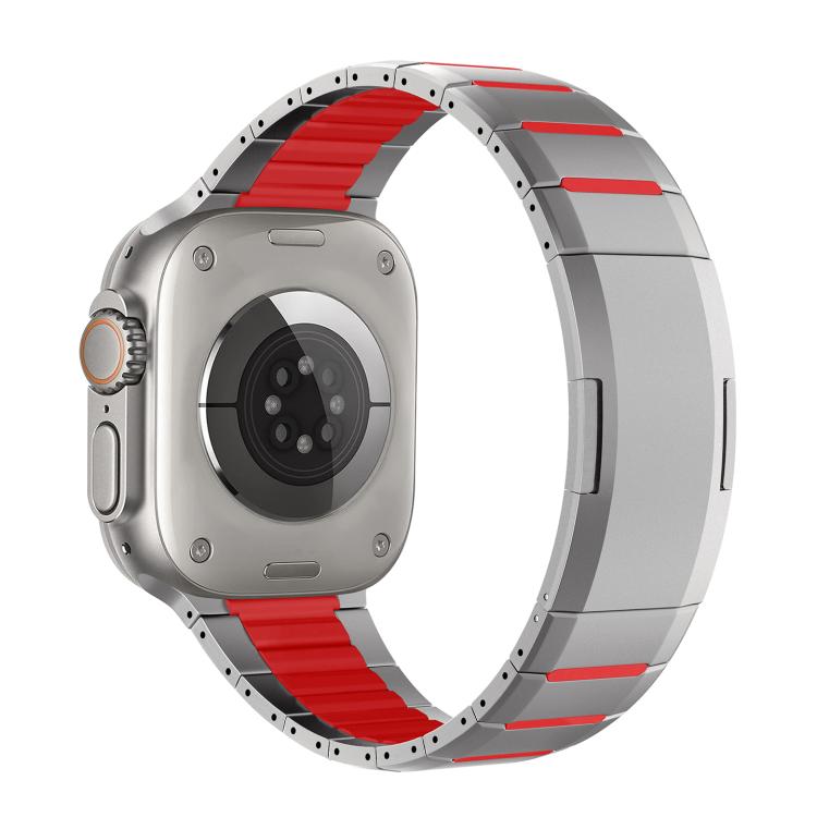 Dây đồng hồ thép không gỉ cong hai tông màu khóa bên, dành cho Apple Watch 49mm / 46mm / 45mm / 44mm, dành cho Apple Watch 42mm / 41mm / 40mm / 38mm