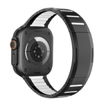 Dây đồng hồ thép không gỉ cong hai tông màu khóa bên, dành cho Apple Watch 49mm / 46mm / 45mm / 44mm, dành cho Apple Watch 42mm / 41mm / 40mm / 38mm