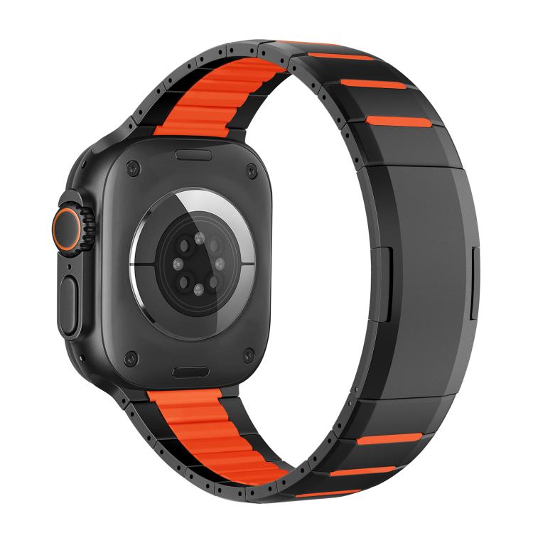 Dây đồng hồ thép không gỉ cong hai tông màu khóa bên, dành cho Apple Watch 49mm / 46mm / 45mm / 44mm, dành cho Apple Watch 42mm / 41mm / 40mm / 38mm