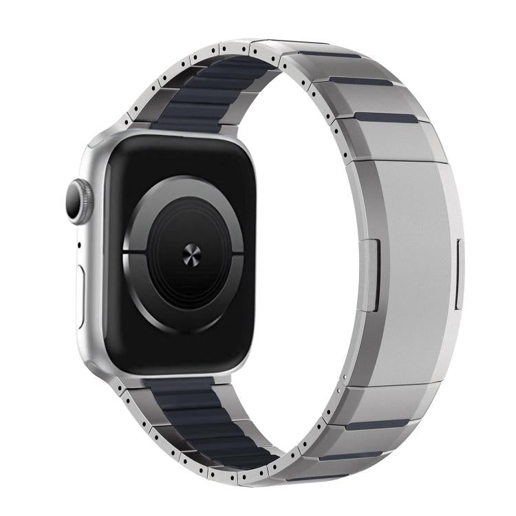 Dây đồng hồ thép không gỉ cong hai tông màu khóa bên, dành cho Apple Watch 49mm / 46mm / 45mm / 44mm, dành cho Apple Watch 42mm / 41mm / 40mm / 38mm