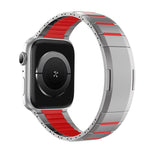 Dây đồng hồ thép không gỉ cong hai tông màu khóa bên, dành cho Apple Watch 49mm / 46mm / 45mm / 44mm, dành cho Apple Watch 42mm / 41mm / 40mm / 38mm