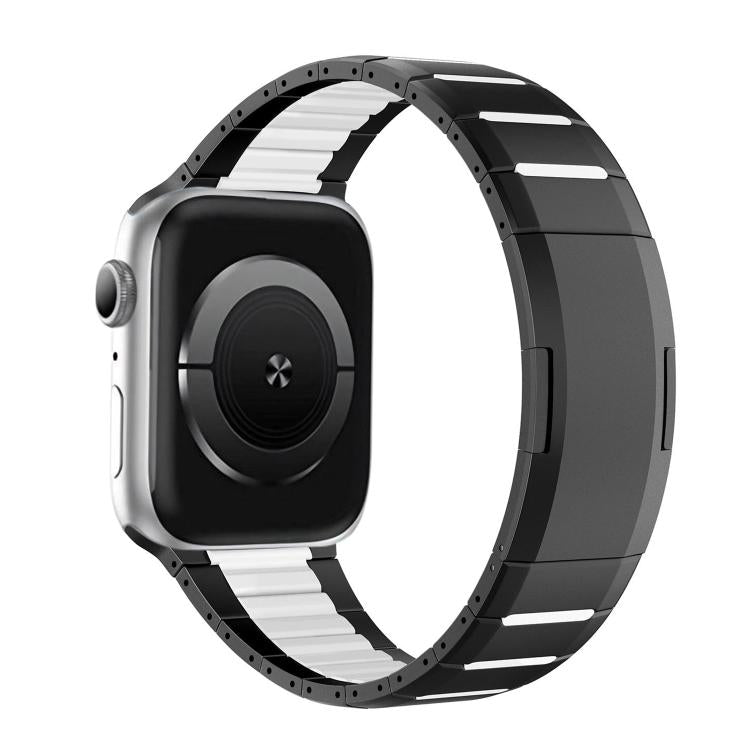 Dây đồng hồ thép không gỉ cong hai tông màu khóa bên, dành cho Apple Watch 49mm / 46mm / 45mm / 44mm, dành cho Apple Watch 42mm / 41mm / 40mm / 38mm