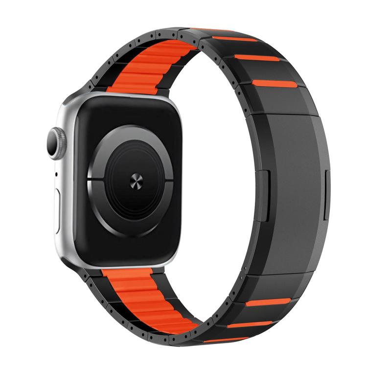 Dây đồng hồ thép không gỉ cong hai tông màu khóa bên, dành cho Apple Watch 49mm / 46mm / 45mm / 44mm, dành cho Apple Watch 42mm / 41mm / 40mm / 38mm